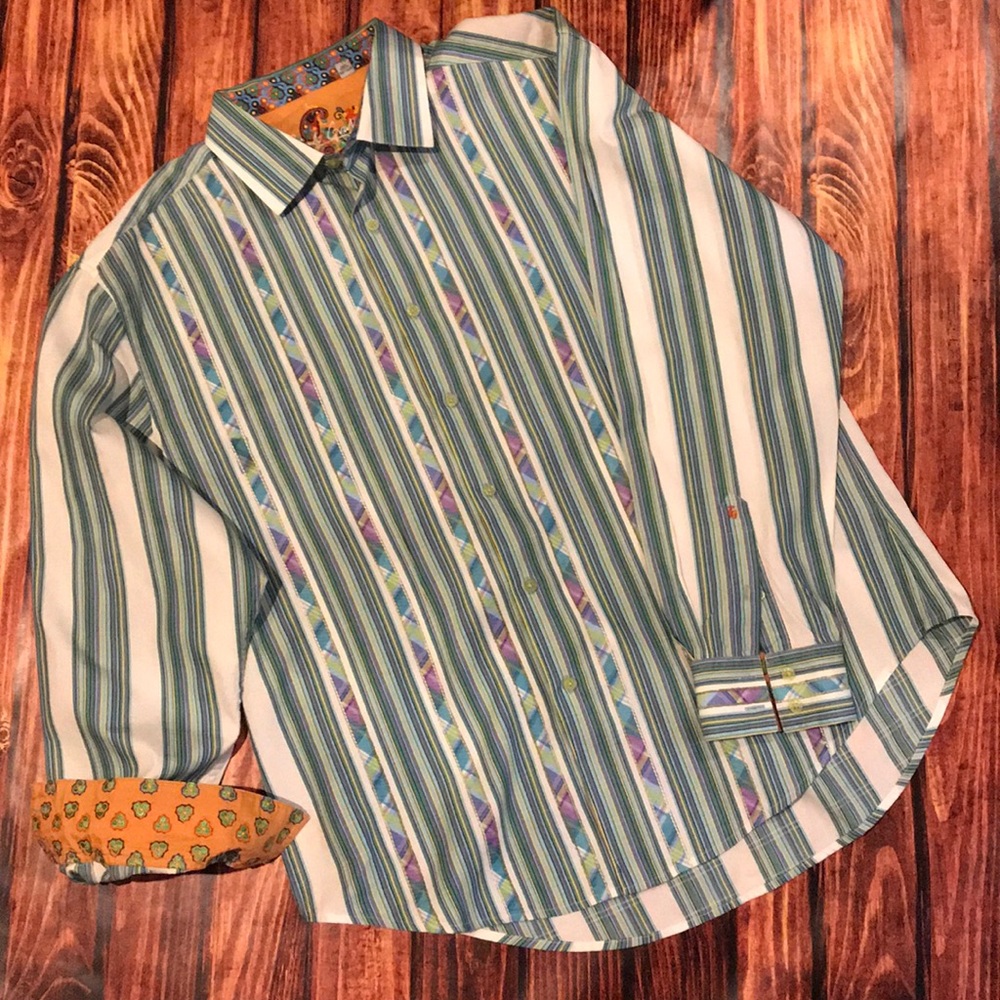 Robert Graham Button Down Shirt w/ Contrast Cuffs